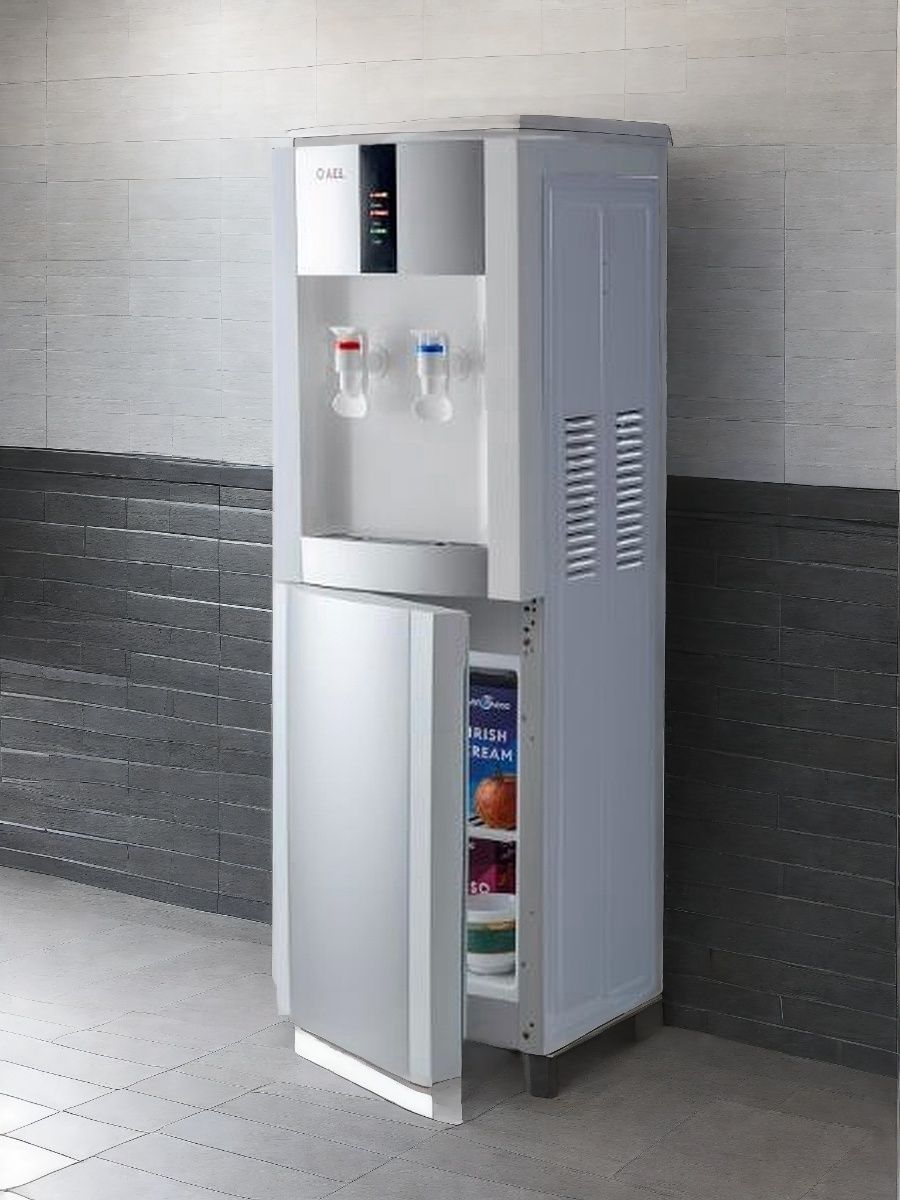 Кулер для воды LD-AEL-47c white/silver с шкафчиком