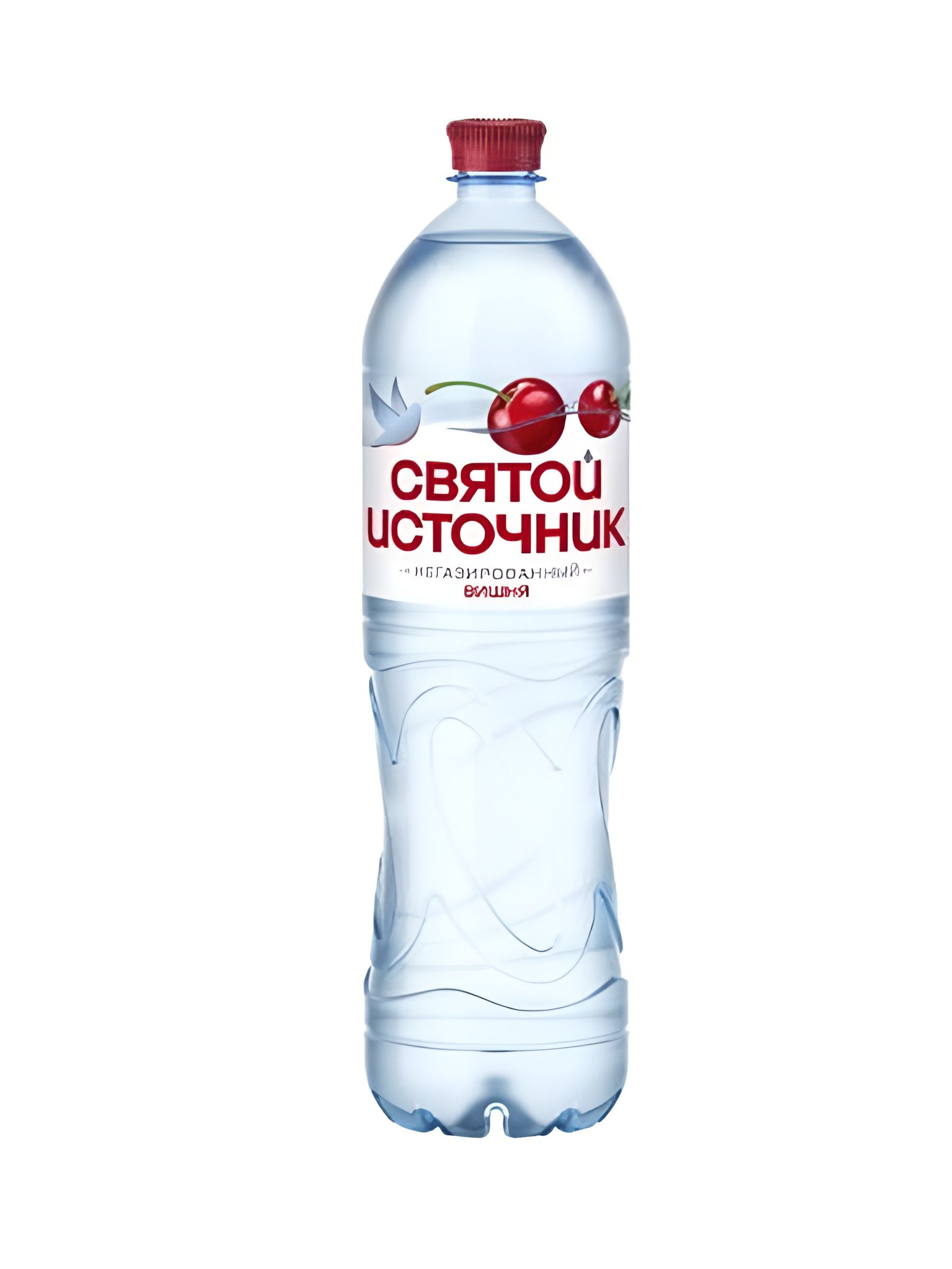 Вода питьевая Святой источник 1,5л, ПЭТ, Вишня, негазированная. Упаковка 1.5л х 6шт.