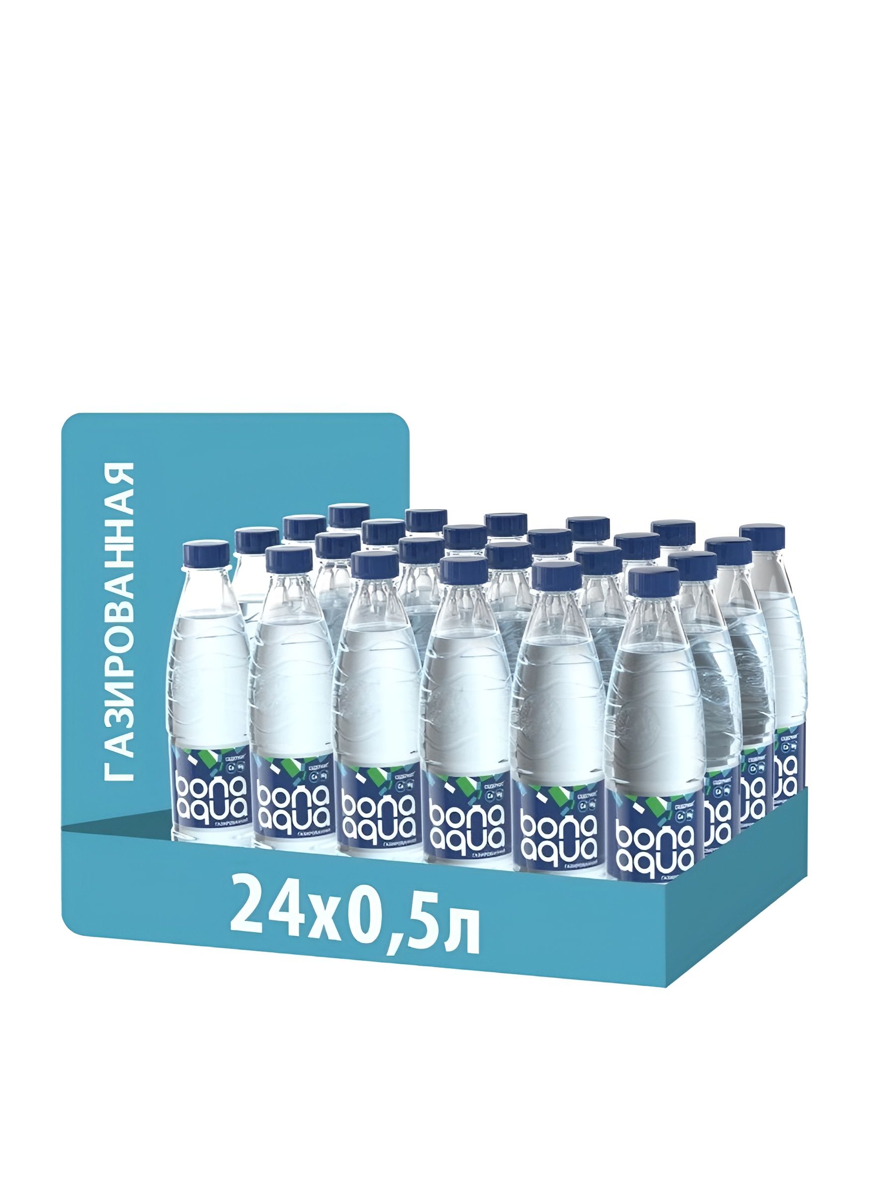 Вода питьевая газированная BonaAqua 0,5 л х 24 шт