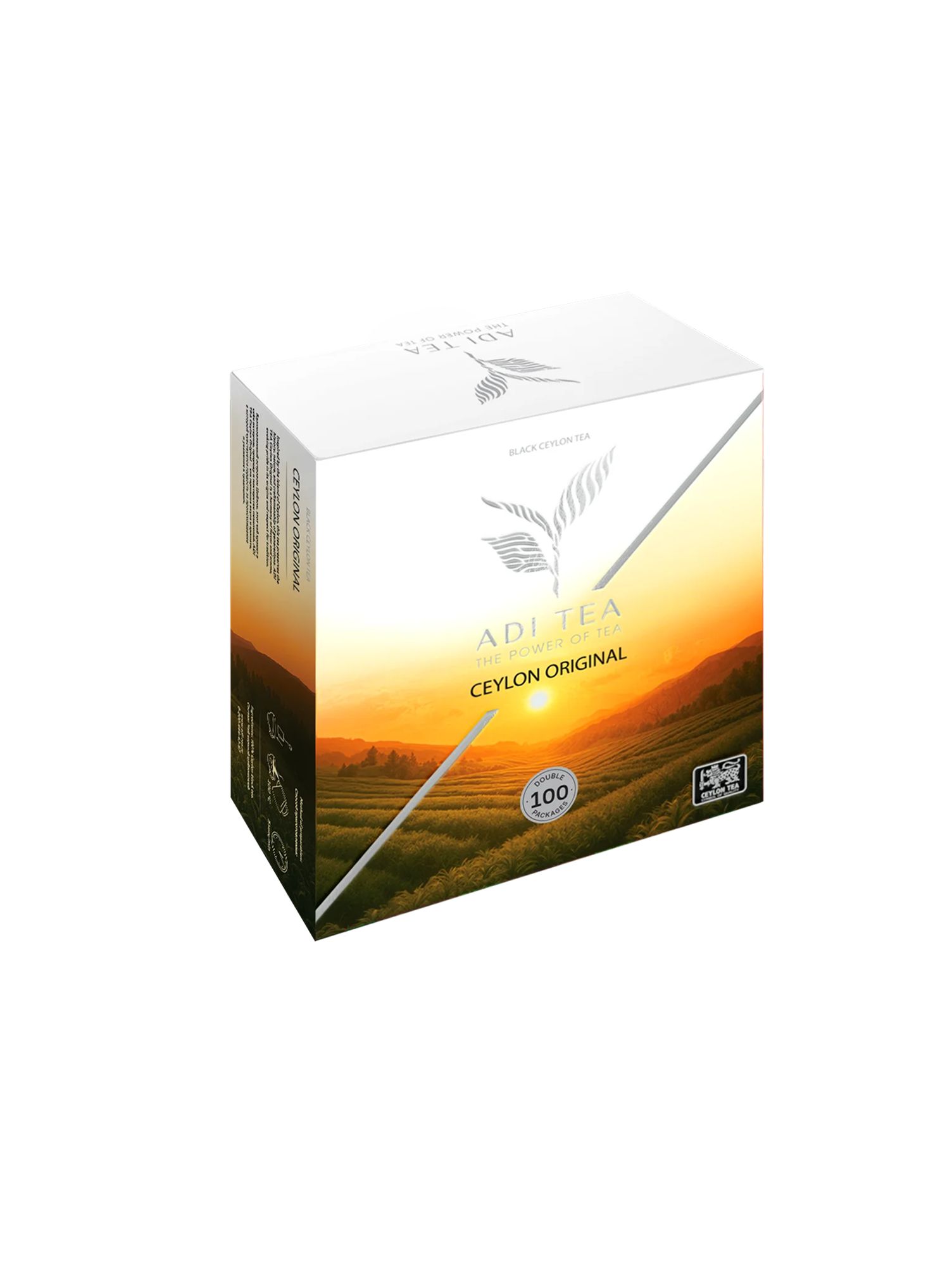 Чай черный пакетированный ADI TEA Ceylon Original 100 пакетиков х 9шт.