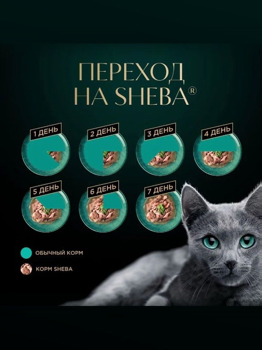 Sheba. Влажный корм для кошек, форель, ломтики в желе 28шт x 75 гр