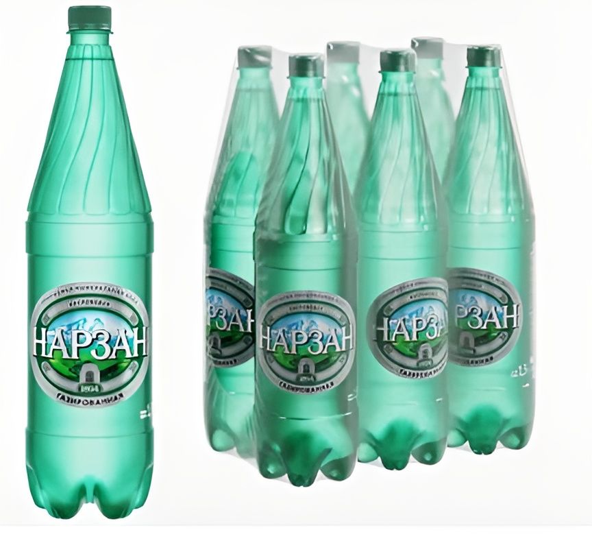 Вода минеральная газированная Нарзан 6 шт по 1,5 л ПЭТ