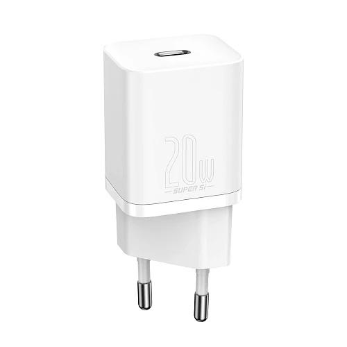 Сетевое зарядное устройство Baseus Super Si Quick Charger 1C 20W (Белый)