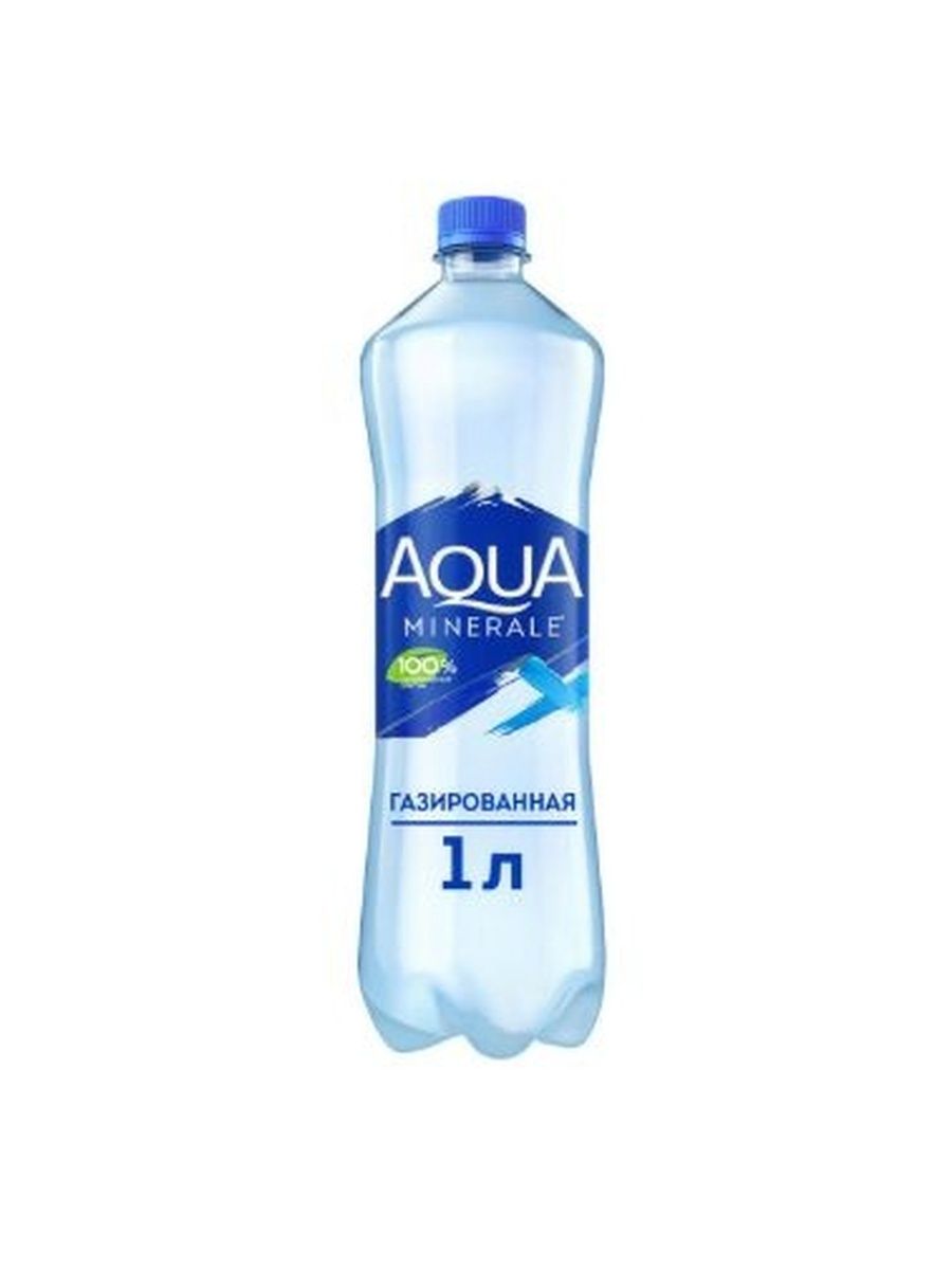 Аква Минерале (Aqua Minerale) питьевая газированная, 1л x 12 шт