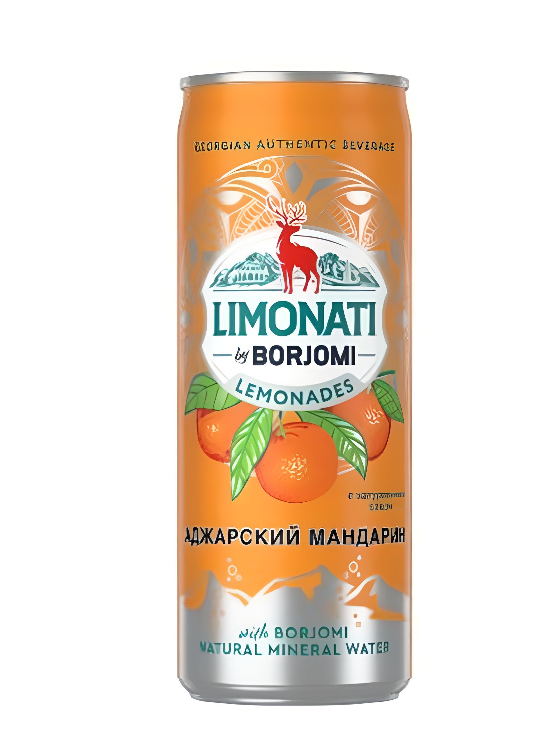 Напиток Borjomi Limonati Аджарский мандарин, газированный, Жб, 330мл x 12 шт