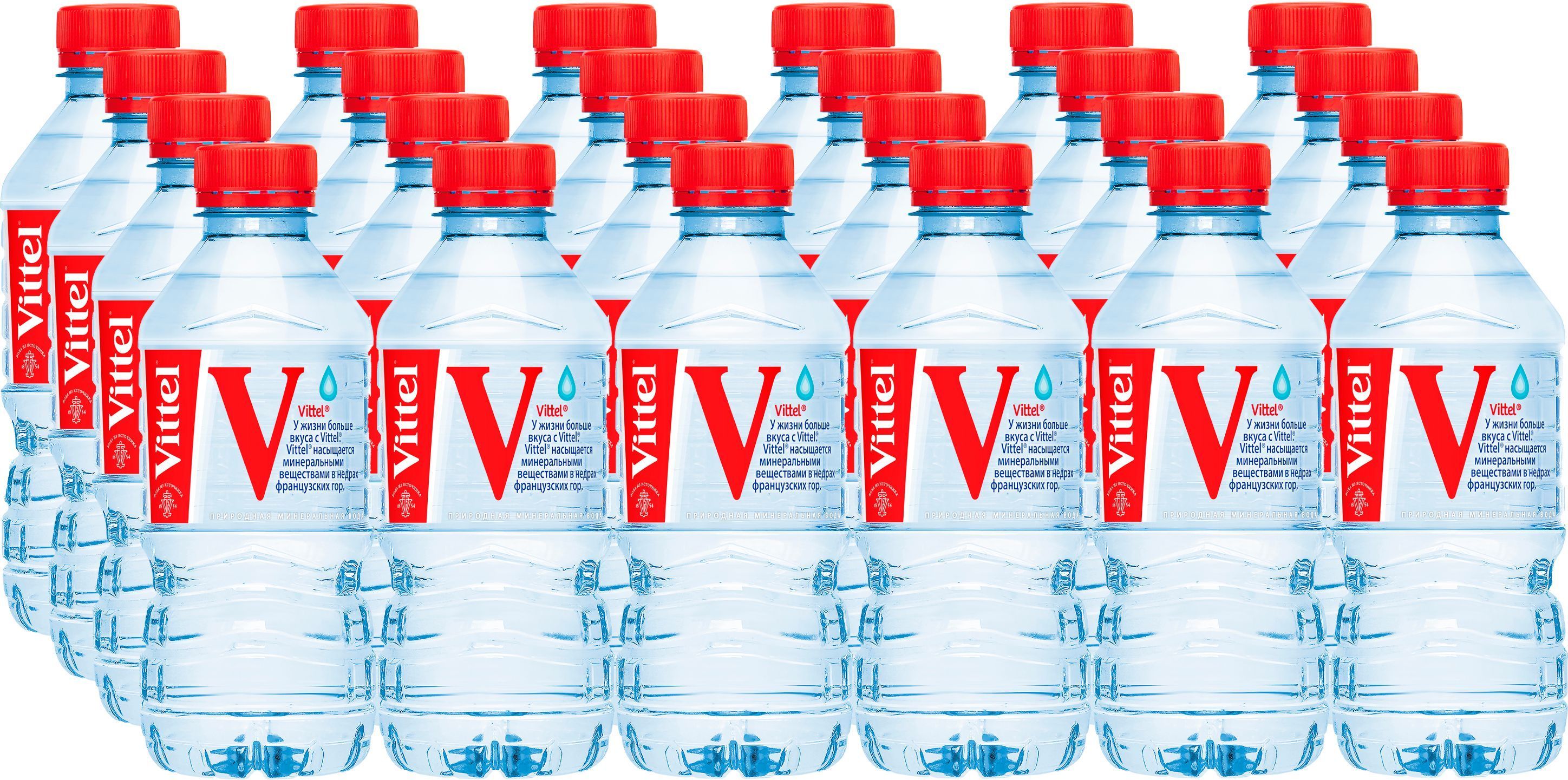 Вода Vittel / Виттель 0.33 литра, без газа, пэт, 24 шт. в уп.