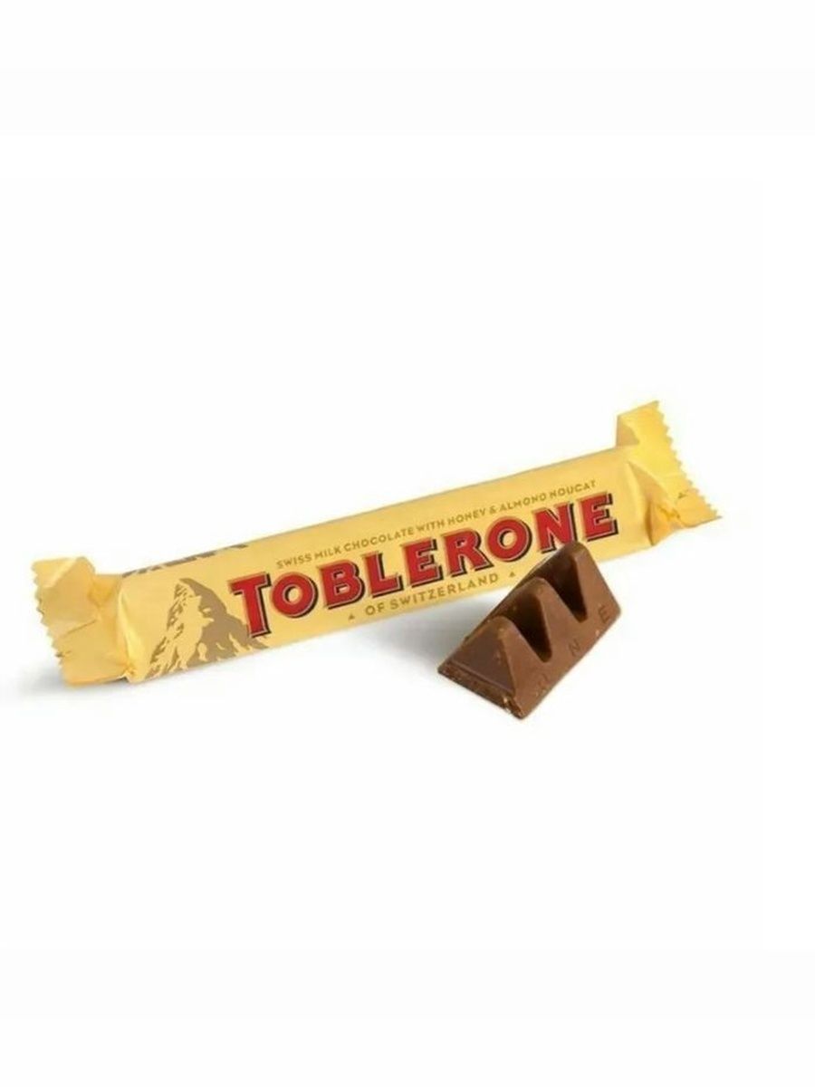 Шоколад молочный Toblerone с медово-миндальной нугой, 50гр. 24 шт.