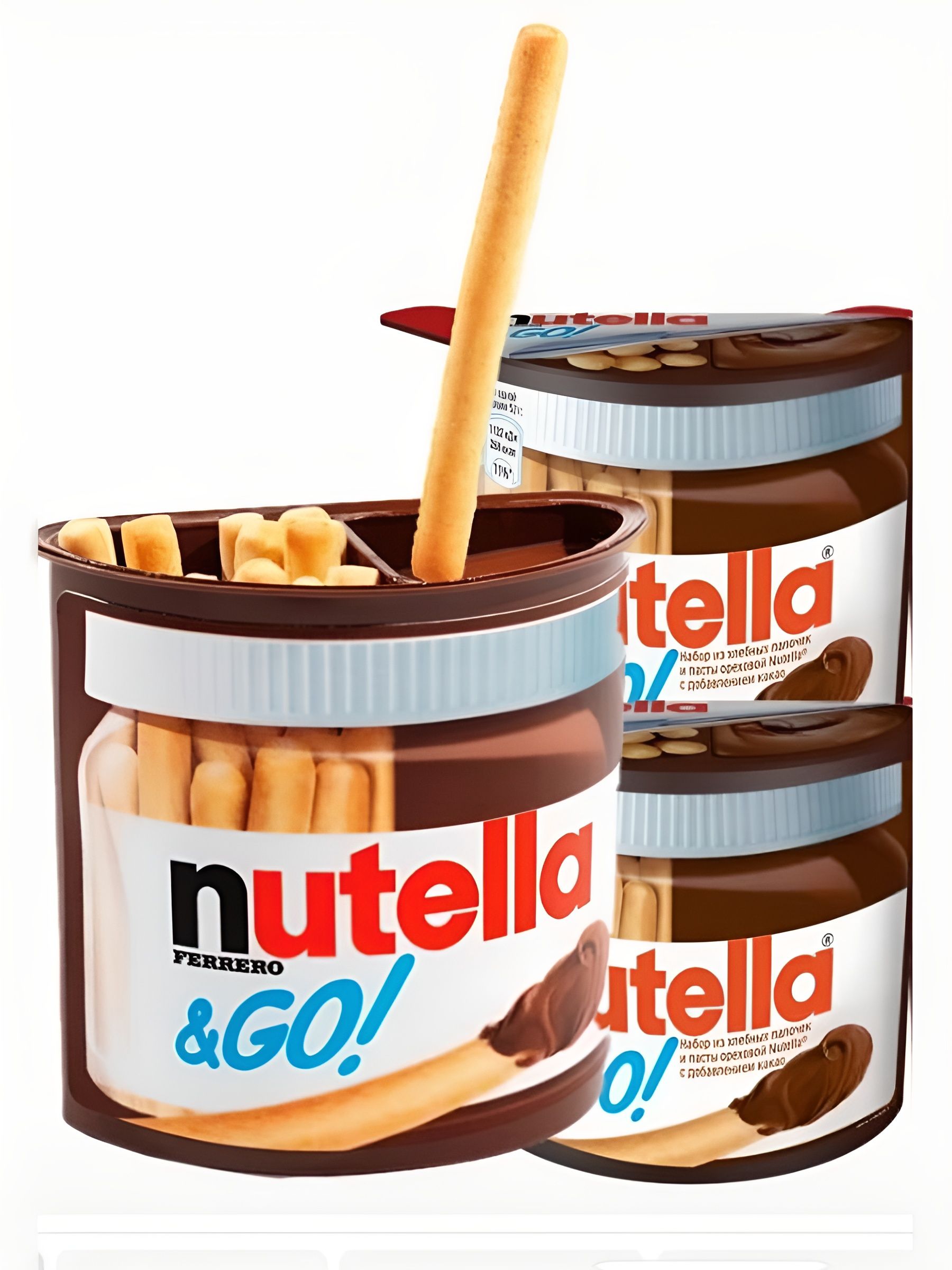 Набор Nutella&GO!, из хлебных палочек и пасты ореховой Nutella, 52 г. Упаковка 12 шт.