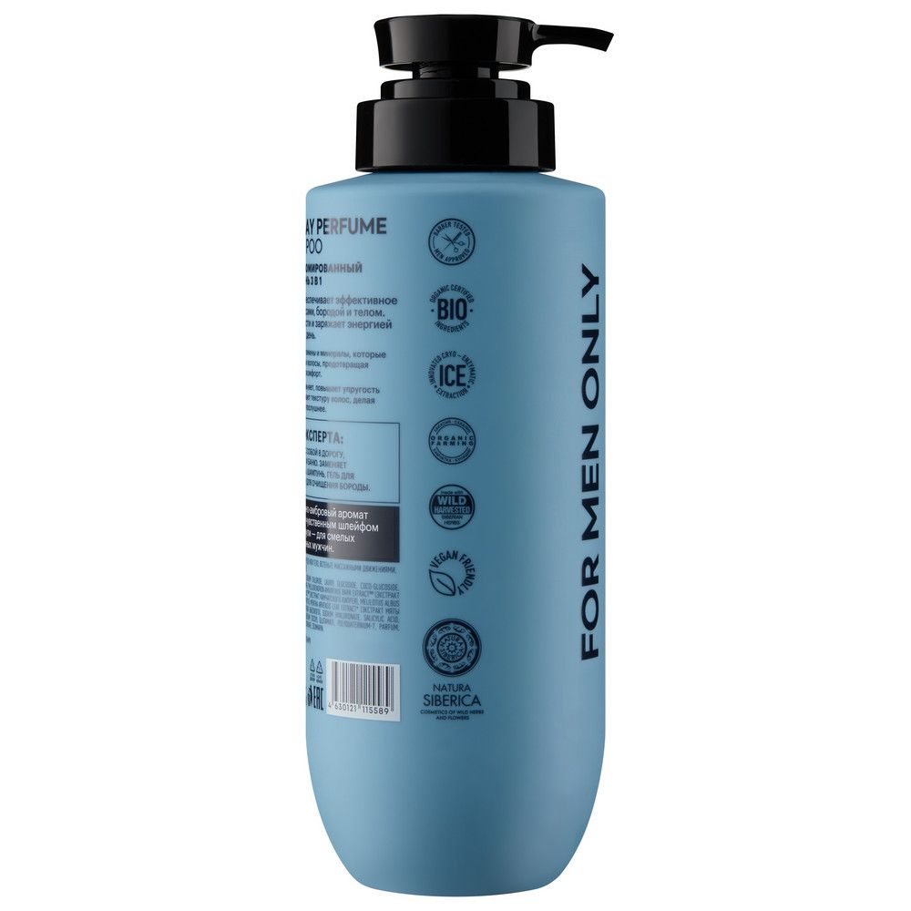 Мужской парфюмированный шампунь 3 в 1 ICE by Natura Siberica Take It Home, 400 мл