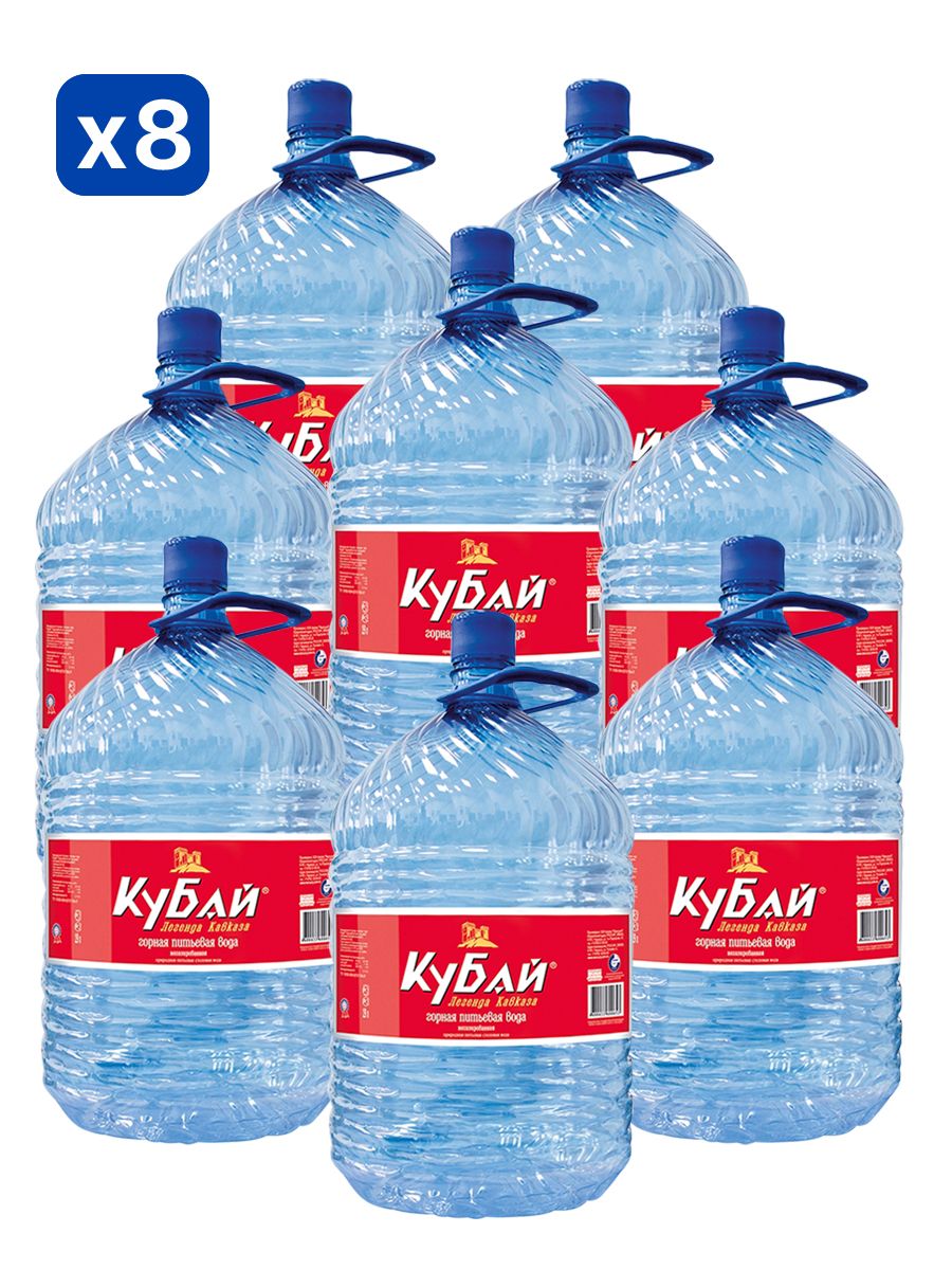 Вода питьевая Кубай 19л негазированная (бутыль одноразовая 8 шт.)