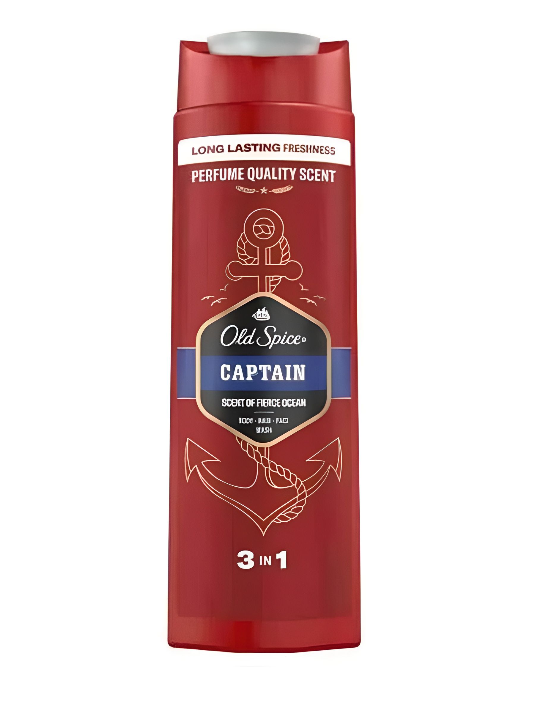Гель для душа и шампунь мужской 3 в1, OLD SPICE Captain, 400 мл.