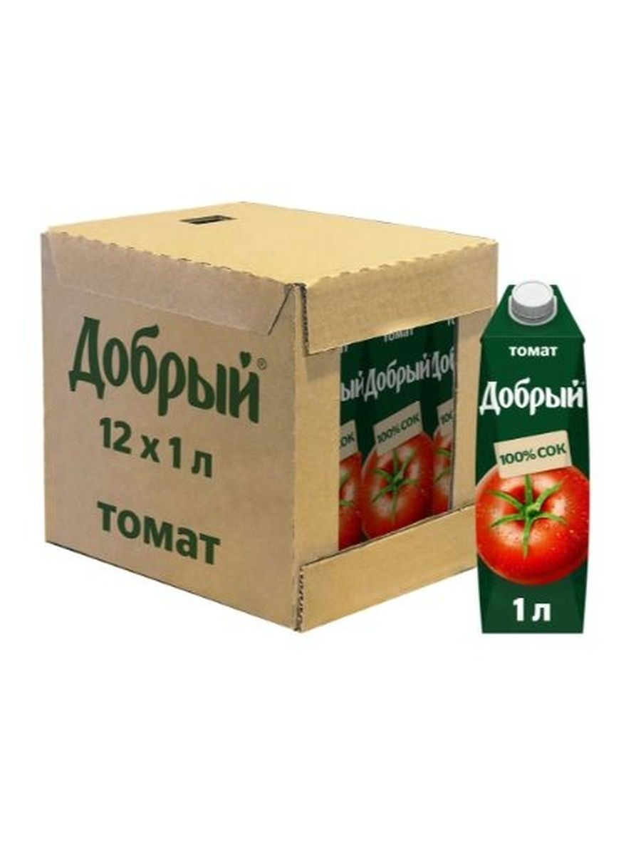 Сок Добрый Томатный 1000 мл. Упаковка 12 шт.