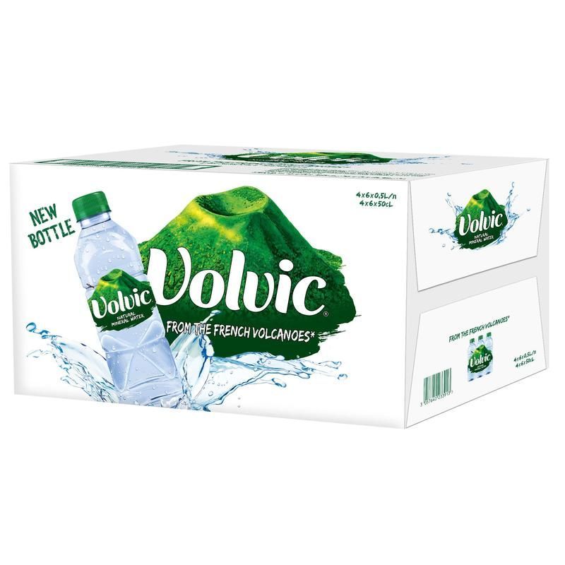 Вода Volvic / Вольвик 0.5 литра, без газа, пэт, 24 шт. в уп.