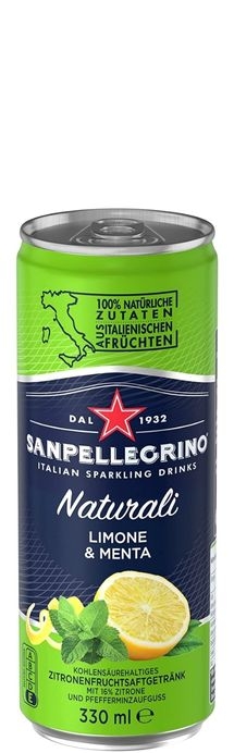 San Pellegrino (Сан Пеллегрино)- "Лимон-мята" 0.33л ж/б