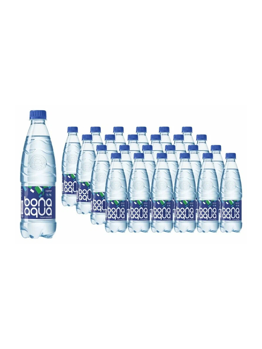 Вода питьевая газированная BonAqua 0,5 л х 24 шт