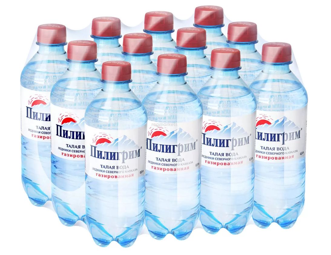 Вода Пилигрим газированная 0,5 л х 12 бут
