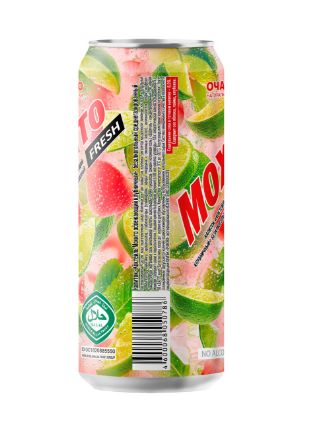 Напиток Мохито Fresh Клубника газированный, Жб, 450мл x 24 шт
