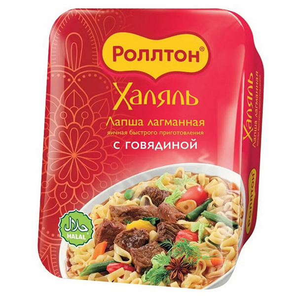 Лапша Роллтон Халяль лагманная с говядиной 90 гр
