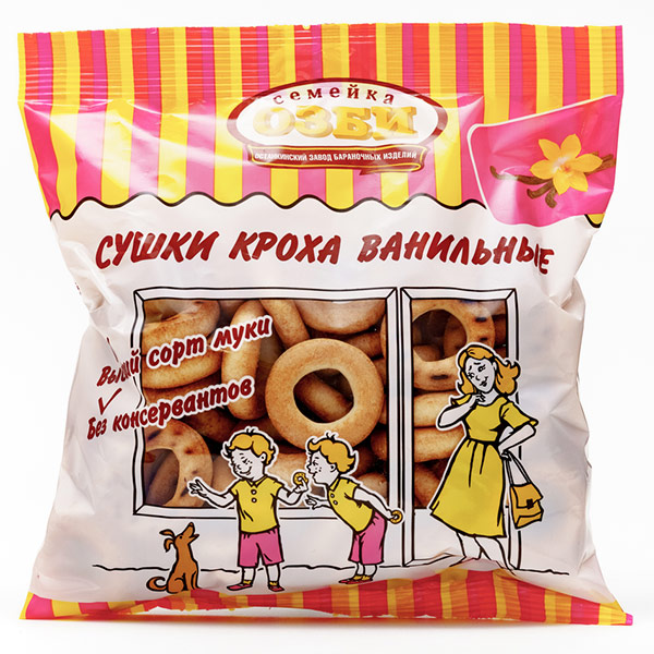 Сушки Семейка ОЗБИ с ванилью 200 гр
