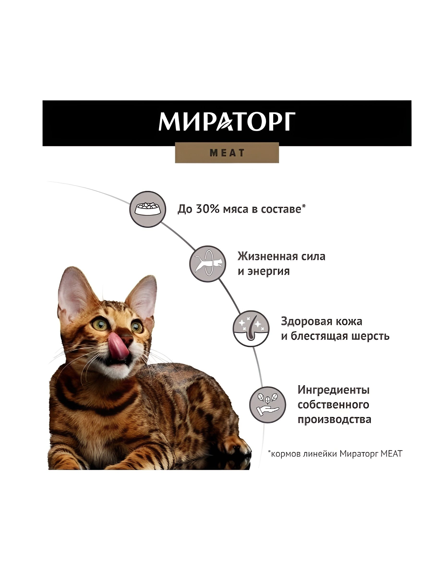 Сухой корм Мираторг для кошек от 1 года с из ароматной курочки, 750г