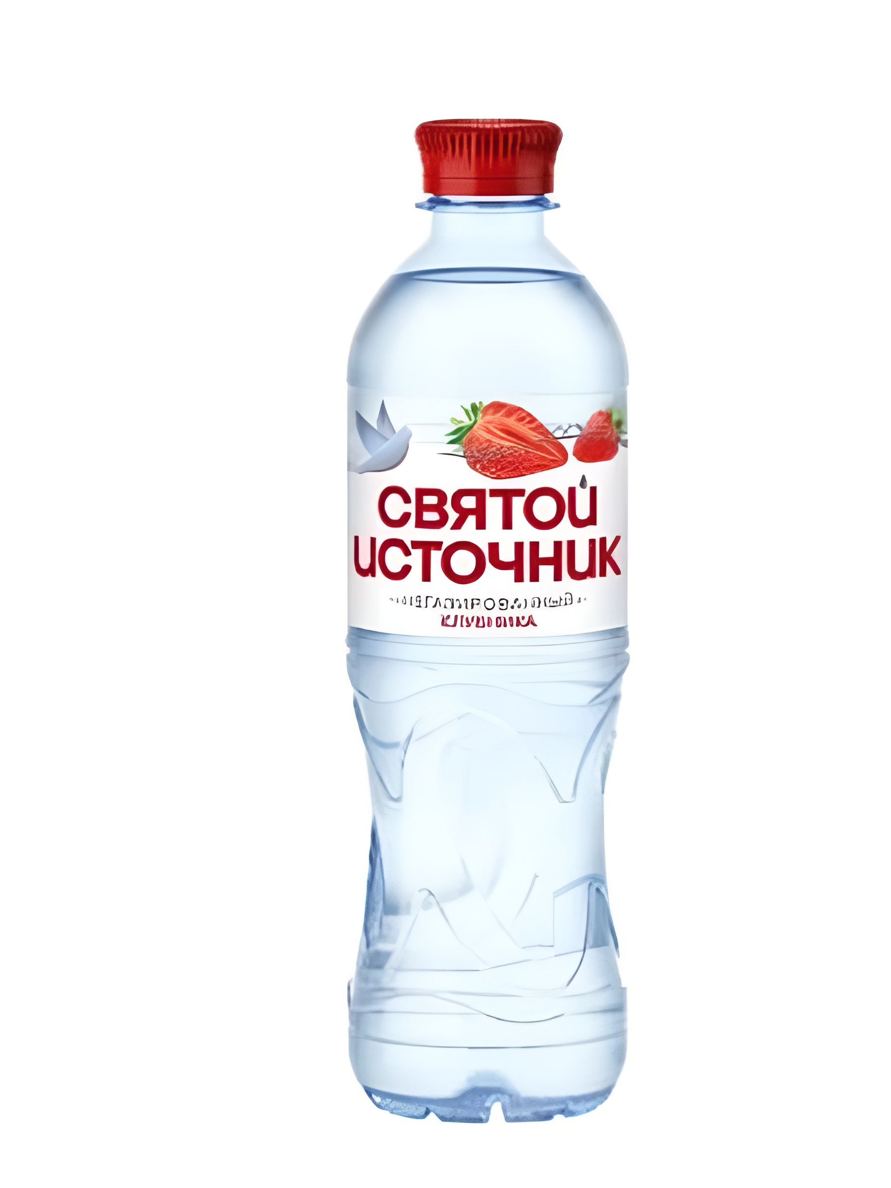 Вода Святой Источник питьевая негазированная, Клубника, ПЭТ, 500 мл. Упаковка 12 шт.