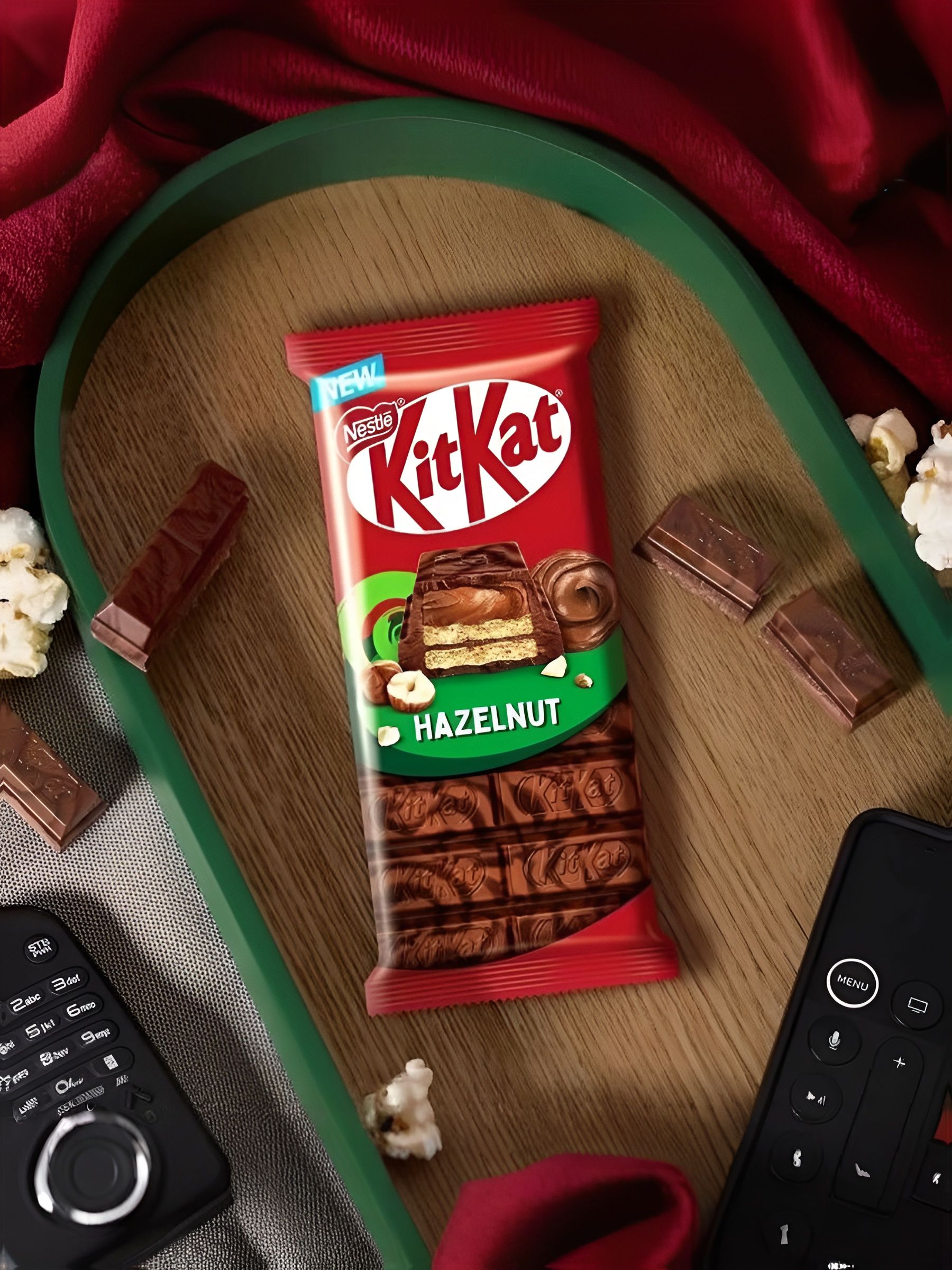 Молочный шоколад Kit Kat Hazelnut Noisette (c кремовой ореховой начинкой) 99 г. 15 шт.