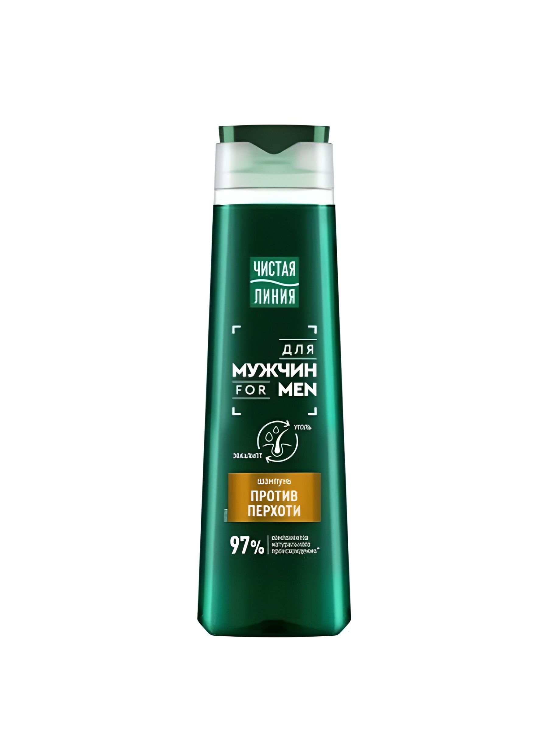 Шампунь Чистая линия For Men (для мужчин) против перхоти для всех типов волос, 400 мл