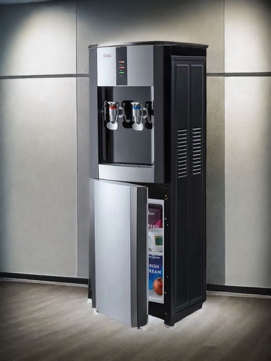 Кулер для воды LD-AEL-47c black/silver с шкафчиком