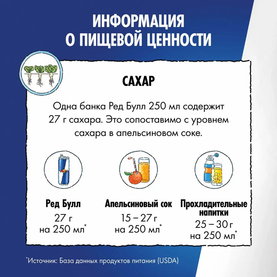 Энергетический напиток Red Bull / Ред Булл 0.25 литра, ж/б, 24 шт. в уп.