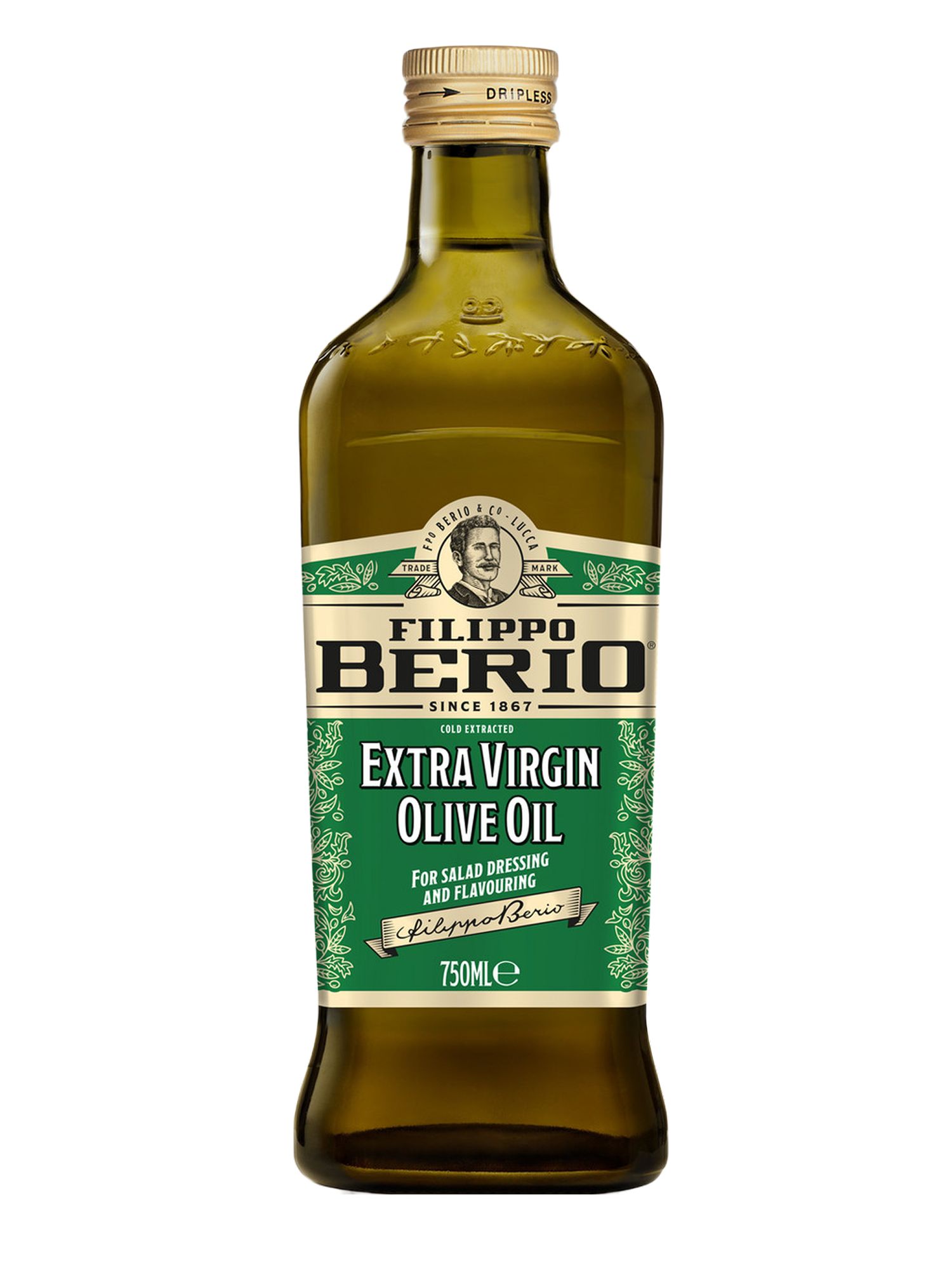 Масло оливковое Filippo Berio Extra Virgin нерафинированное, 750мл х 12шт.