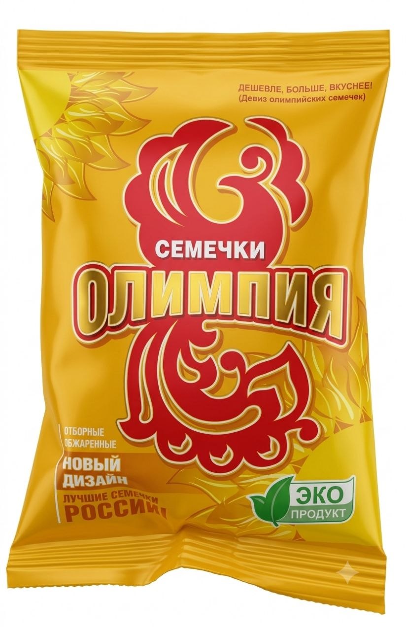 Семечки обжаренные отборные, новый дизайн, без соли "Олимпия" 130г х 10шт.