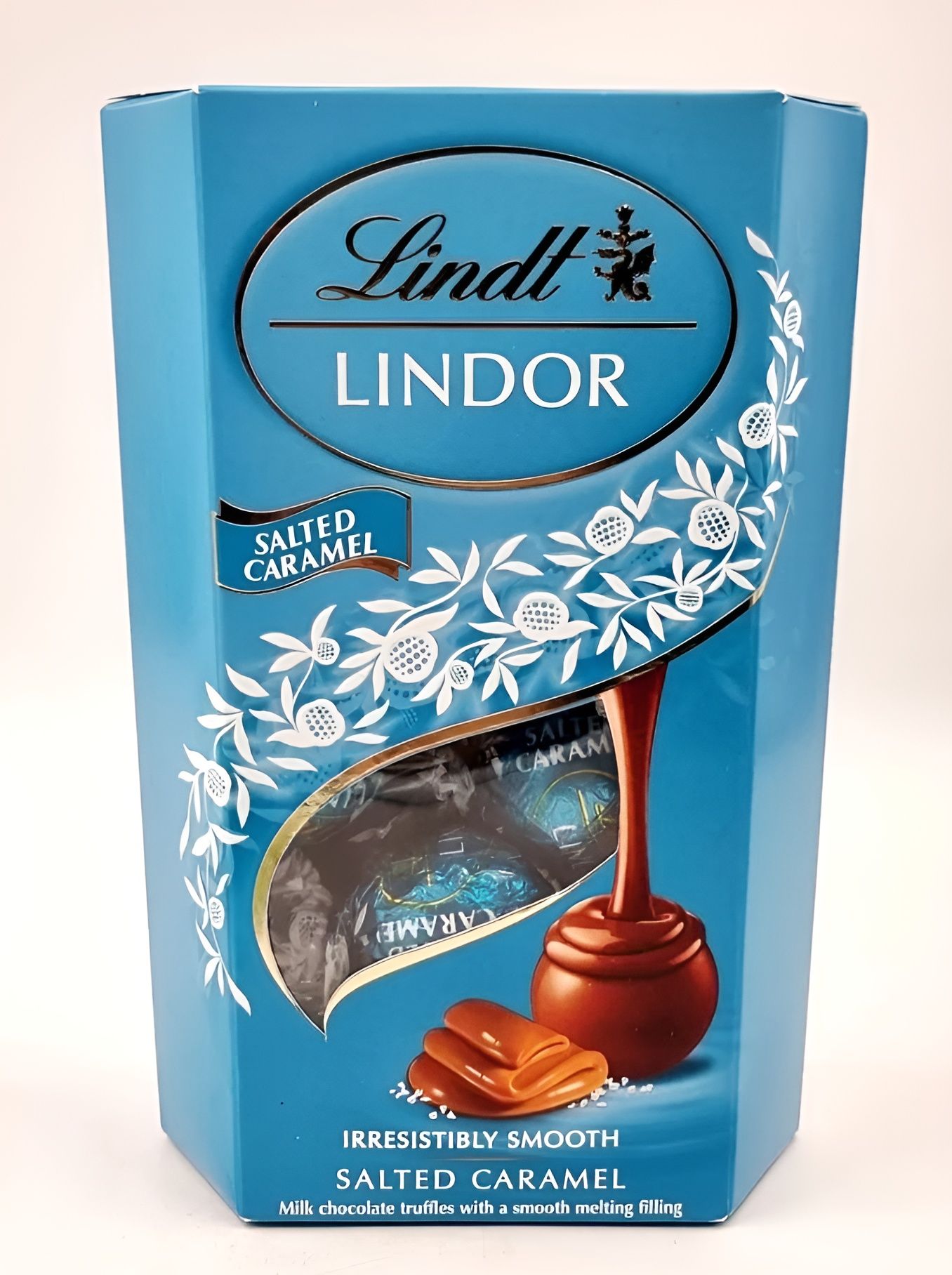 Конфеты шоколадные Lindor Salted Caramel Pralines (соленая карамель), 200 гр. Упаковка 12 шт.
