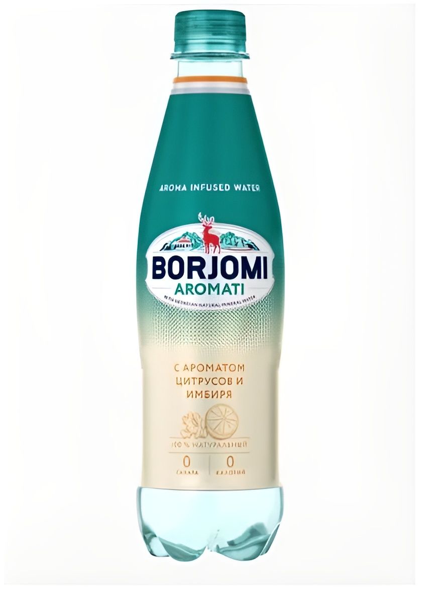 Вода Borjomi цитрус-имбирь минеральная газированная, 500мл x 12 шт