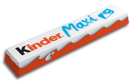 Шоколад Kinder Maxi с молочной начинкой, 21г. Упаковка 36 шт.