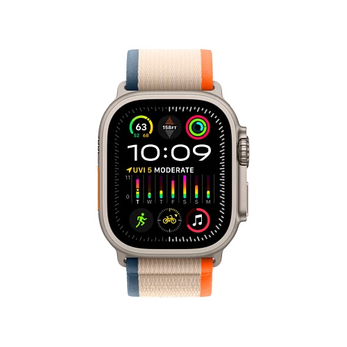 Умные часы Apple Watch Ultra 2 49 мм Titanium Case with Trail Loop (49mm, Бежево-оранжевый M/L, M/L)