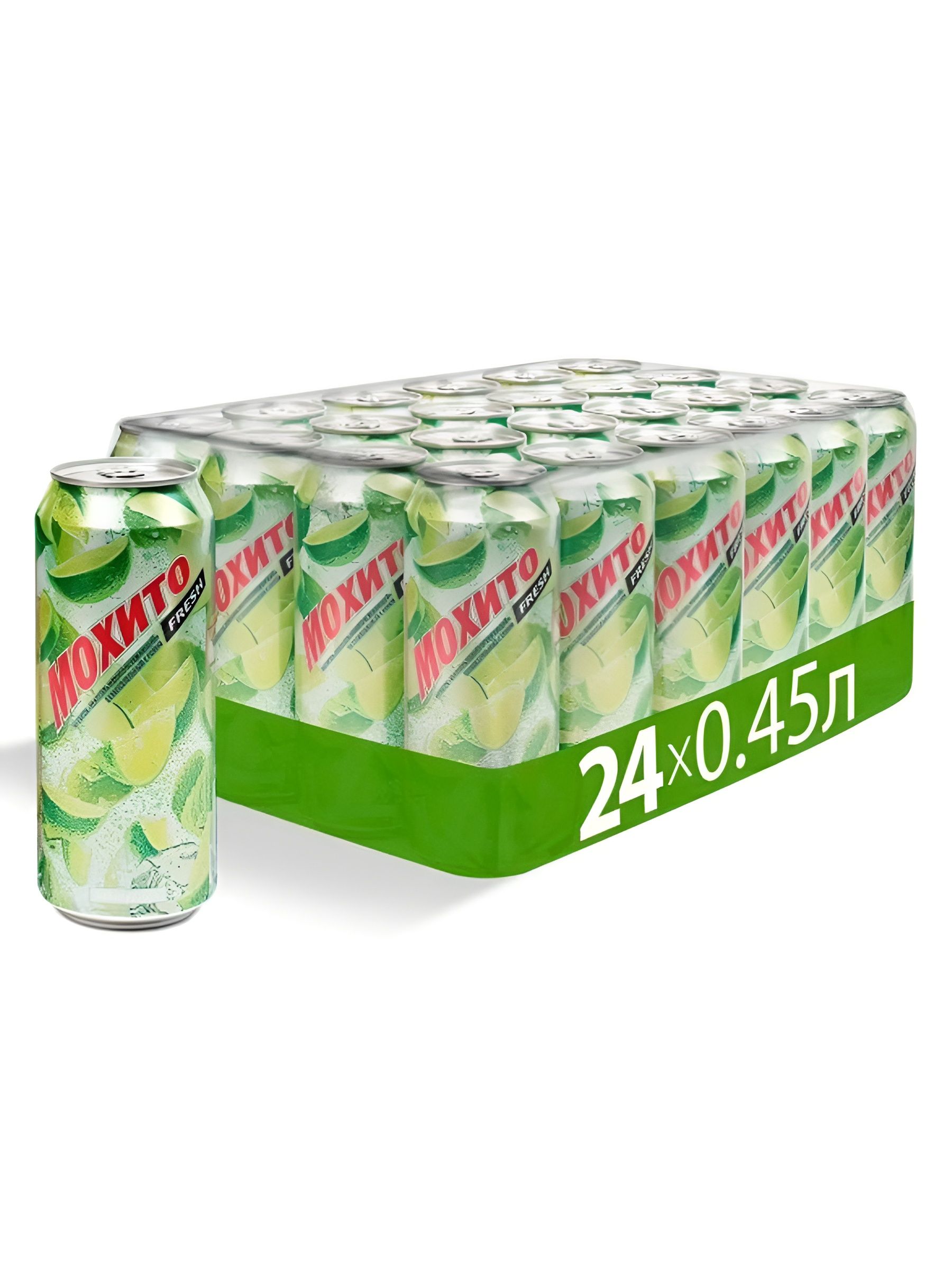 Напиток Мохито Fresh Лайм газированный, Жб, 450мл x 24 шт