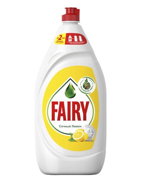 Средство Fairy для мытья посуды, сочный лимон, 1.35 л