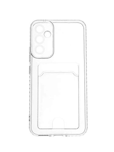 Чехол силиконовый с картхолдером для Samsung A34 (Прозрачный)