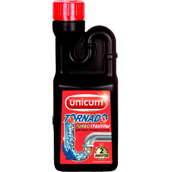 Средство для удаления засоров Unicum Торнадо гранулированное 600 гр