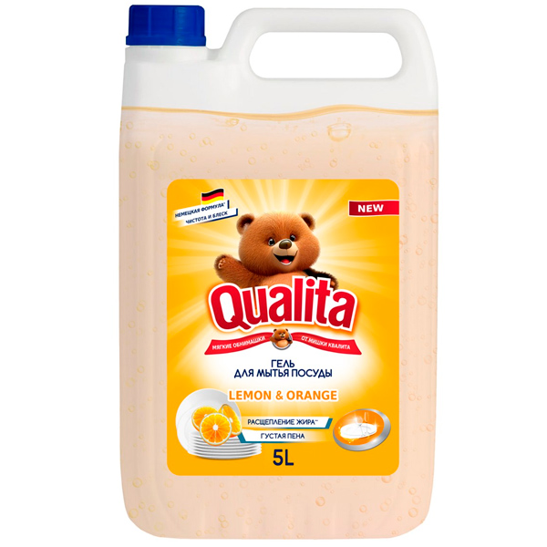 Средство для мытья посуды Qualita Lemon-Orange 5 литров