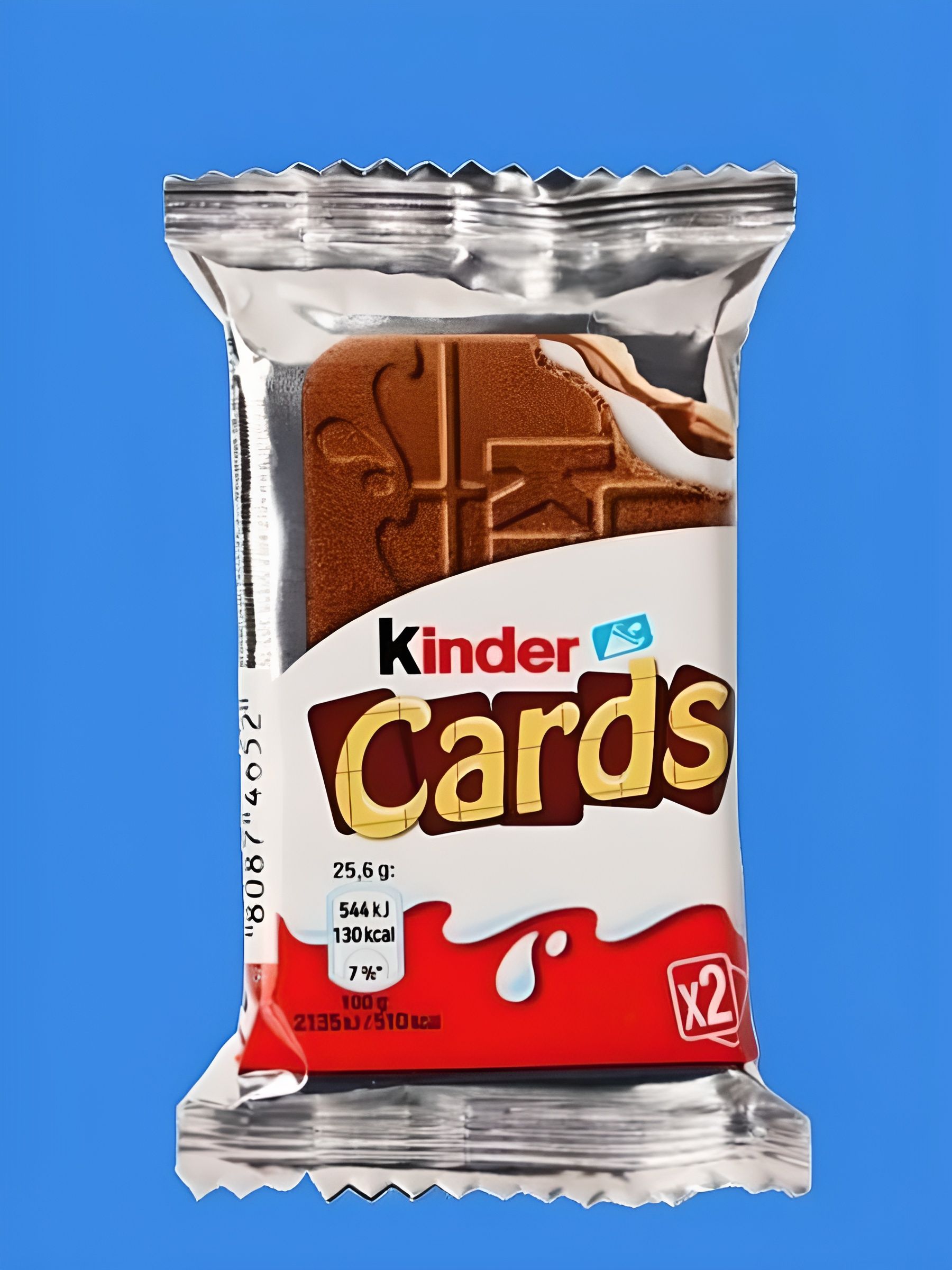 Печенье, шоколадно - молочное, Kinder Cards, 25.6 гр. 5 шт.