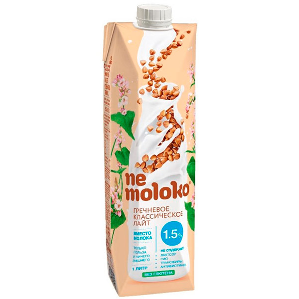 Напиток NeMoloko гречневый классический 1,5% 1 литр