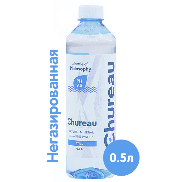 Вода минеральная Chureau 0.5 литра, без газа, пэт, 12 шт. в уп.