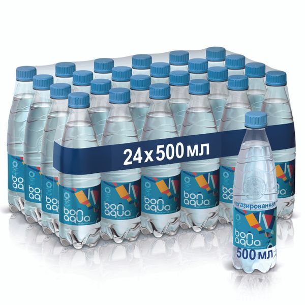 Вода минеральная Bon Aqua (Бон Аква) без газа 0,5л x 24шт