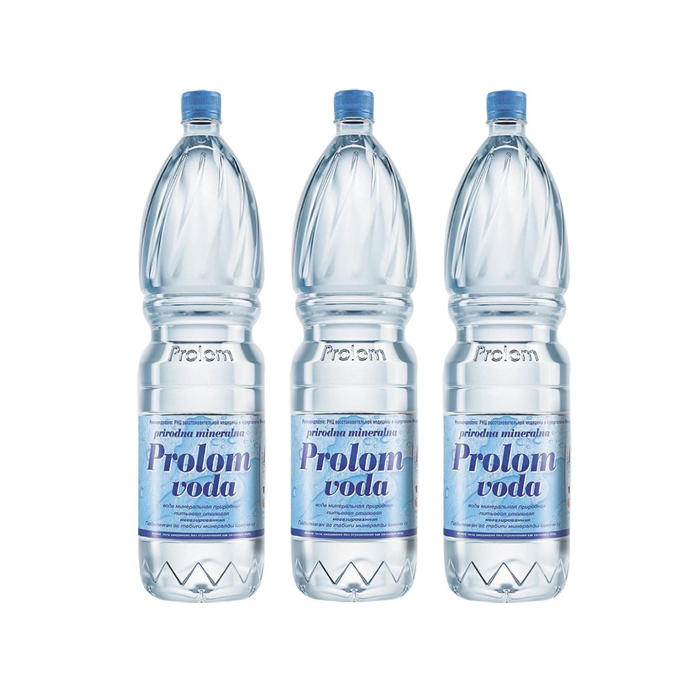 Вода минеральная Prolom voda (Пролом), 3 шт по 1.5 л, негазированная, пэт