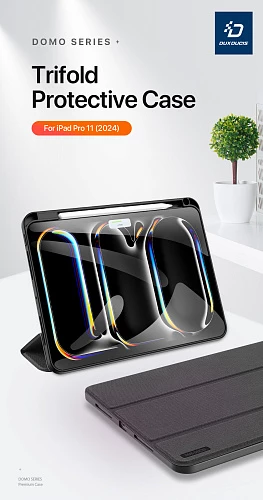 Чехол-книжка Gurdini Dux Ducis Domo Series для iPad Pro 11 (2024) (Розовый)