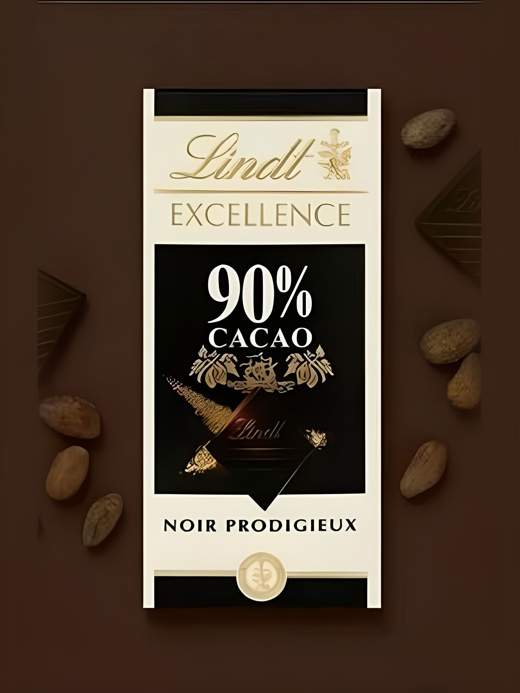 Шоколад темный Lindt Excellence 90% какао (100 гр). 2 шт.