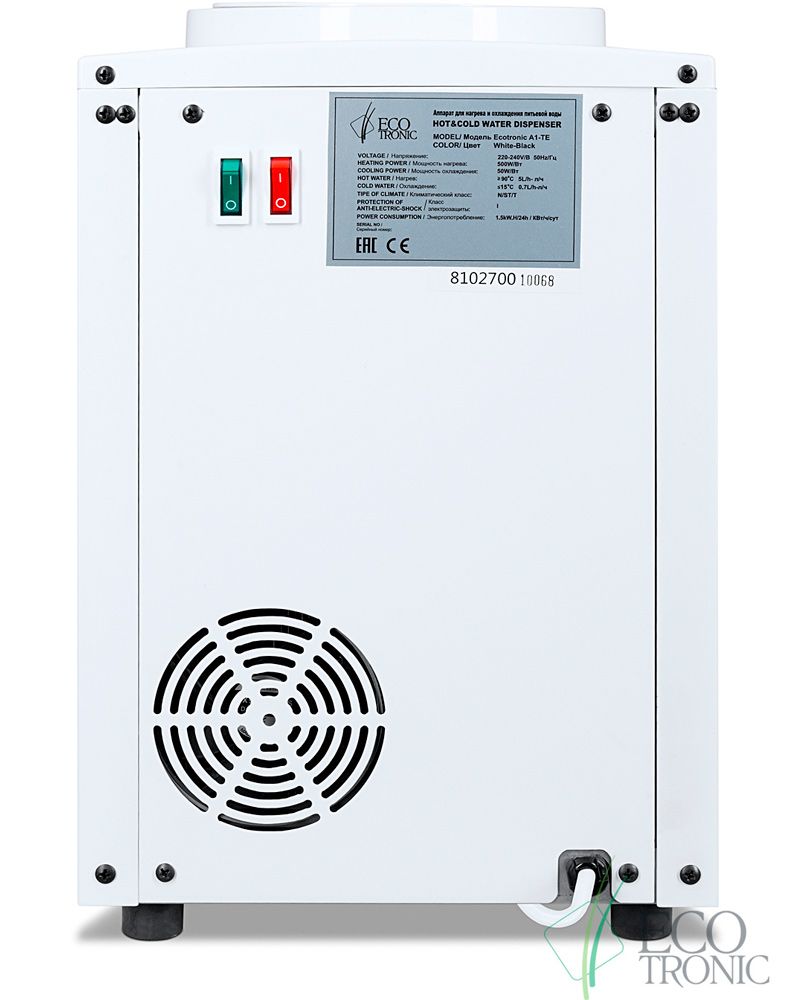 Кулер для воды Ecotronic A1-TE белый