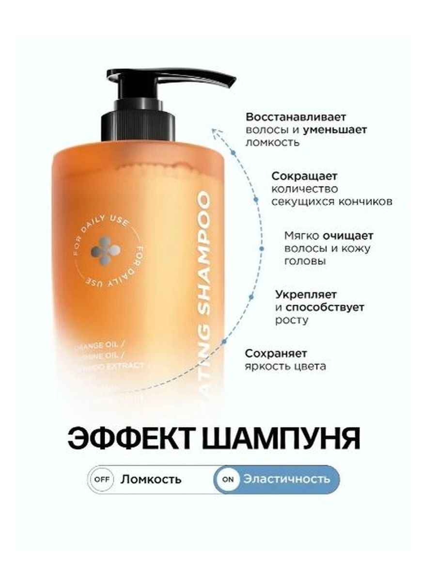 Шампунь VOIS для волос женский и бальзам кондиционер восстанавливающие, 1+1 л