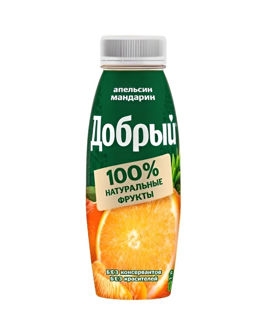Напиток сокосодержащий Добрый с апельсином и мандарином, 300 мл. Упаковка 12 шт.